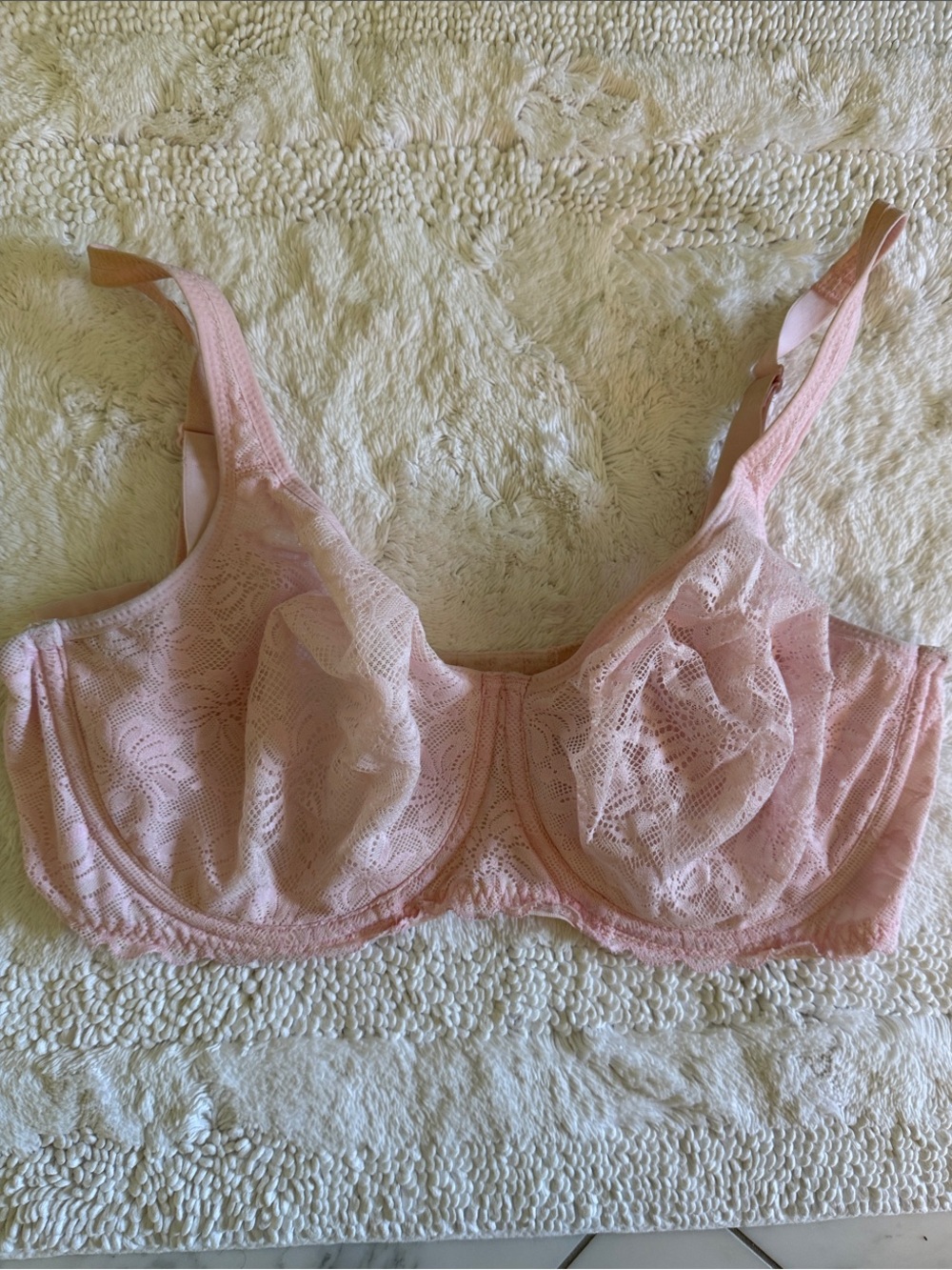 Wacoal Pink Lace Underwire Bra - Soft Sheer Support